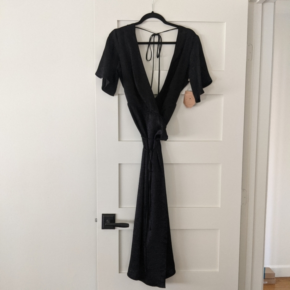 XS WHIMSY & ROW BLACK LOLA WRAP DRESS✨ - Picture 4 of 8